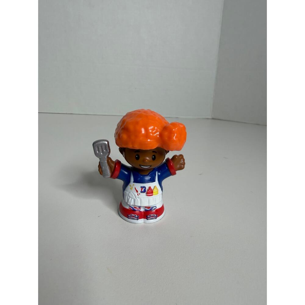 Fisher Price Little People HTF Buffalo Bills Chicken Wing Hat Fan Cook